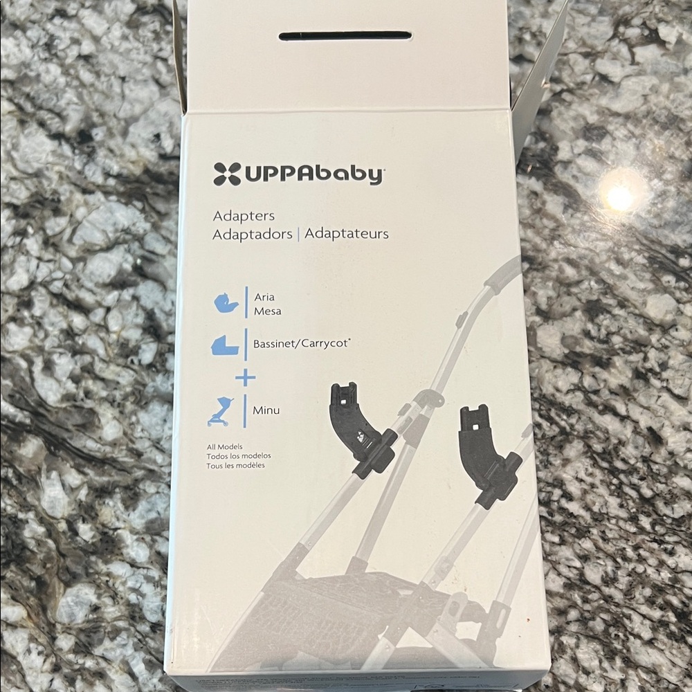 UPPAbaby MINU Black Stroller Adapters for Aria or Mesa Car seat and Bassinet